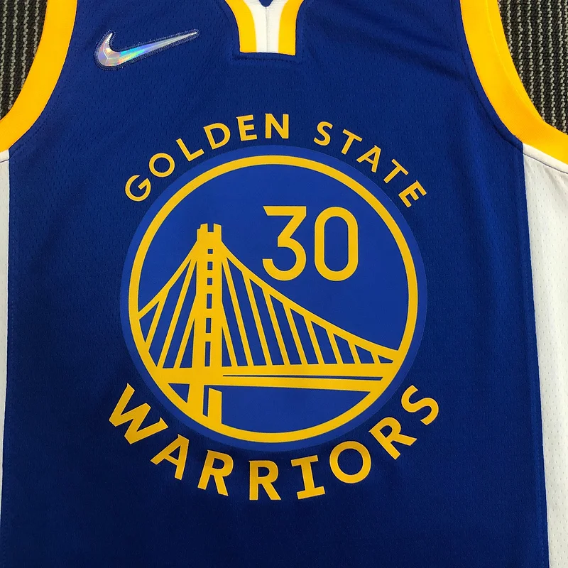 75th anniversary Golden State Warriors V-neck blue 2974 Curry