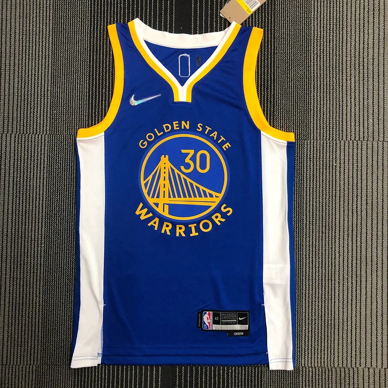 75th anniversary Golden State Warriors V-neck blue 2974 Curry