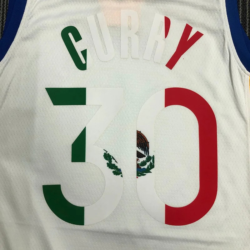 75th anniversary Golden State Warriors White Mexico #30