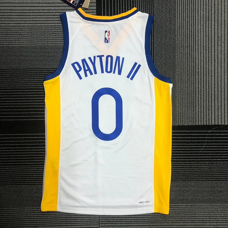 75th anniversary Golden State Warriors White #0 Payton