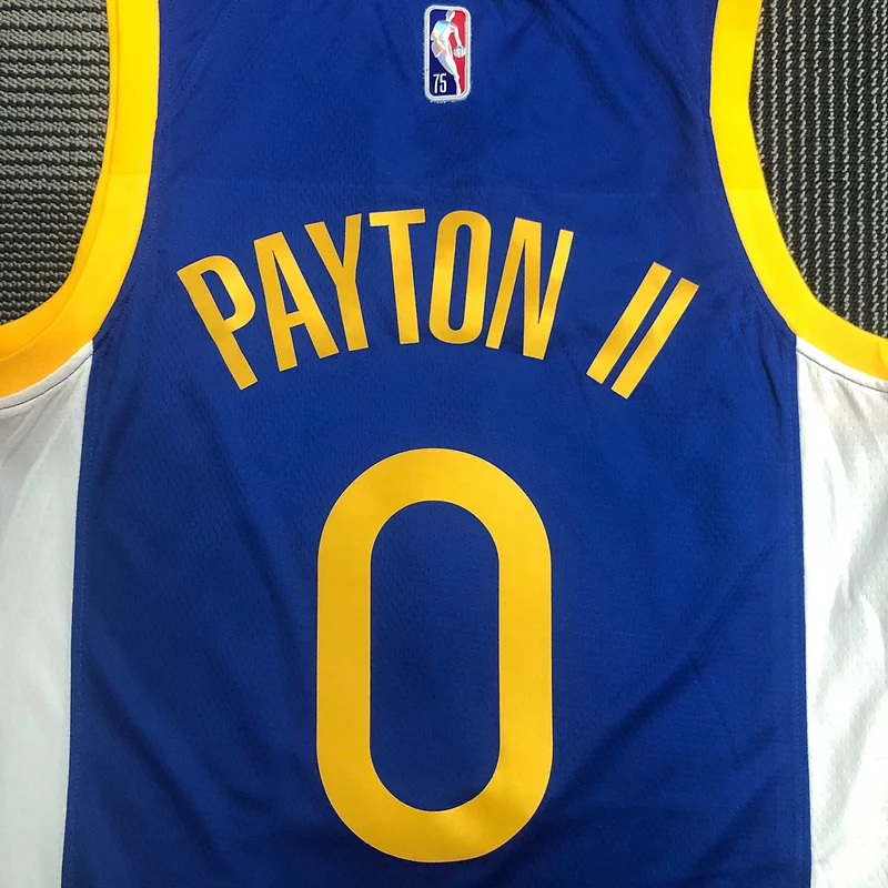 75th anniversary Golden State Warriors blue #0 Payton