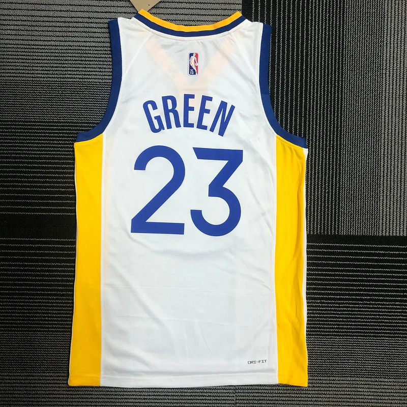 75th anniversary Golden State Warriors White #23 Green