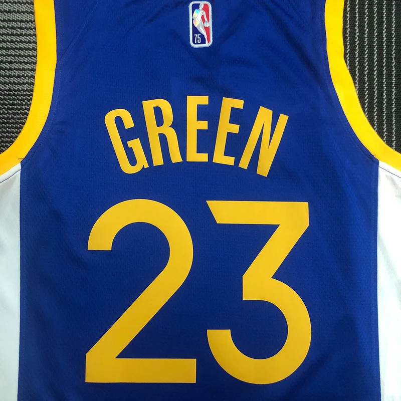 75th anniversary Golden State Warriors blue #23 Green