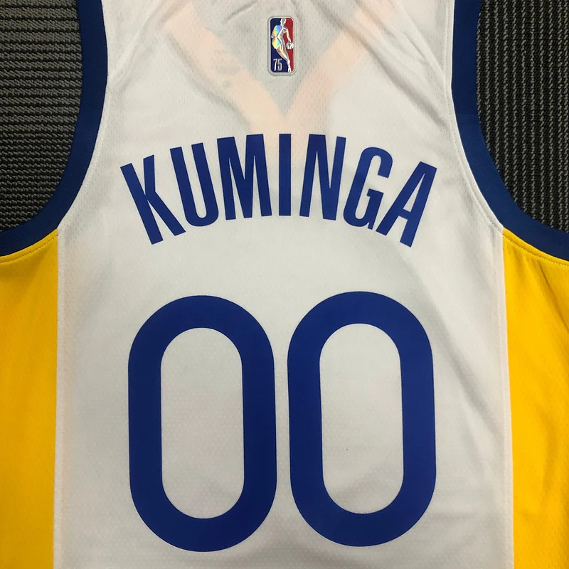 75th anniversary Golden State Warriors White #00 Kuminga