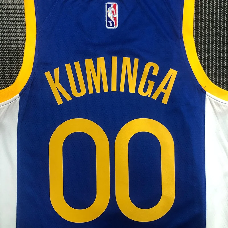 75th anniversary Golden State Warriors blue #00 Kuminga