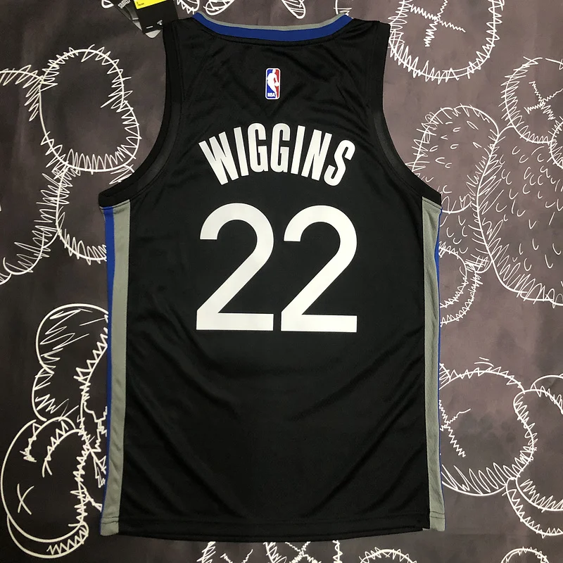 2020 Season Golden State Warriors black gray #22 Wiggins