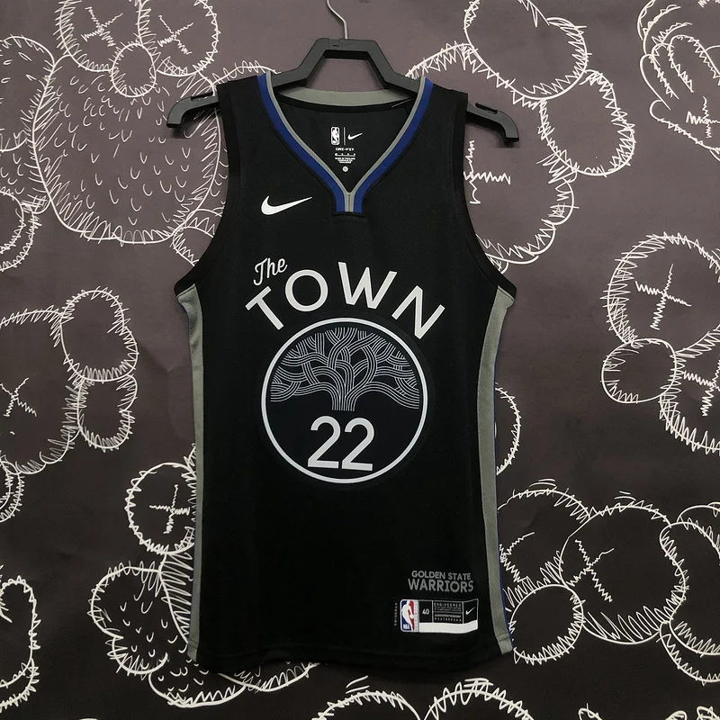 2020 Season Golden State Warriors black gray #22 Wiggins