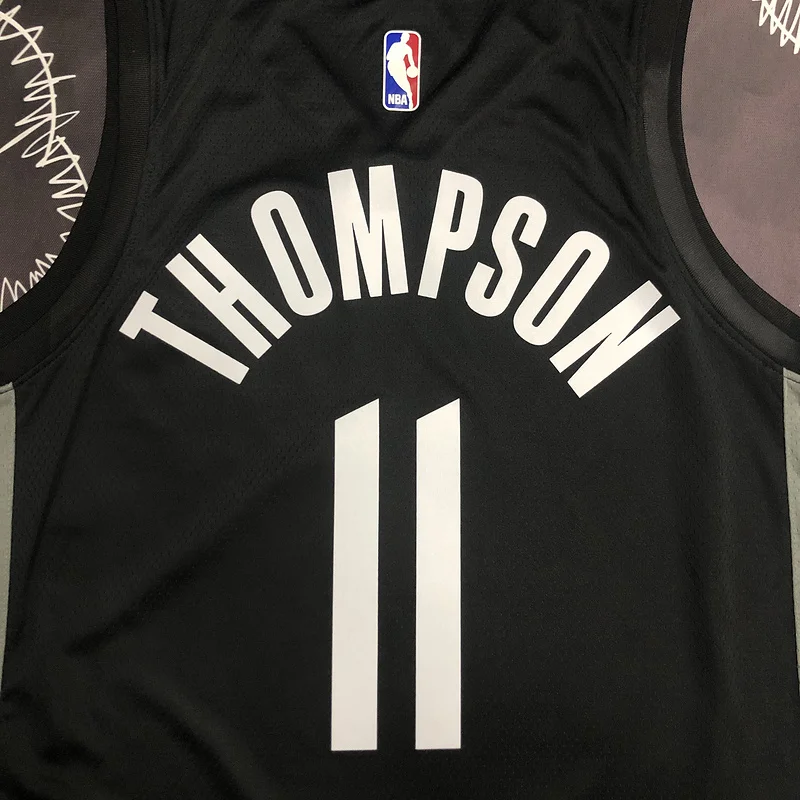 2020 Season Golden State Warriors black gray #11 Thompson