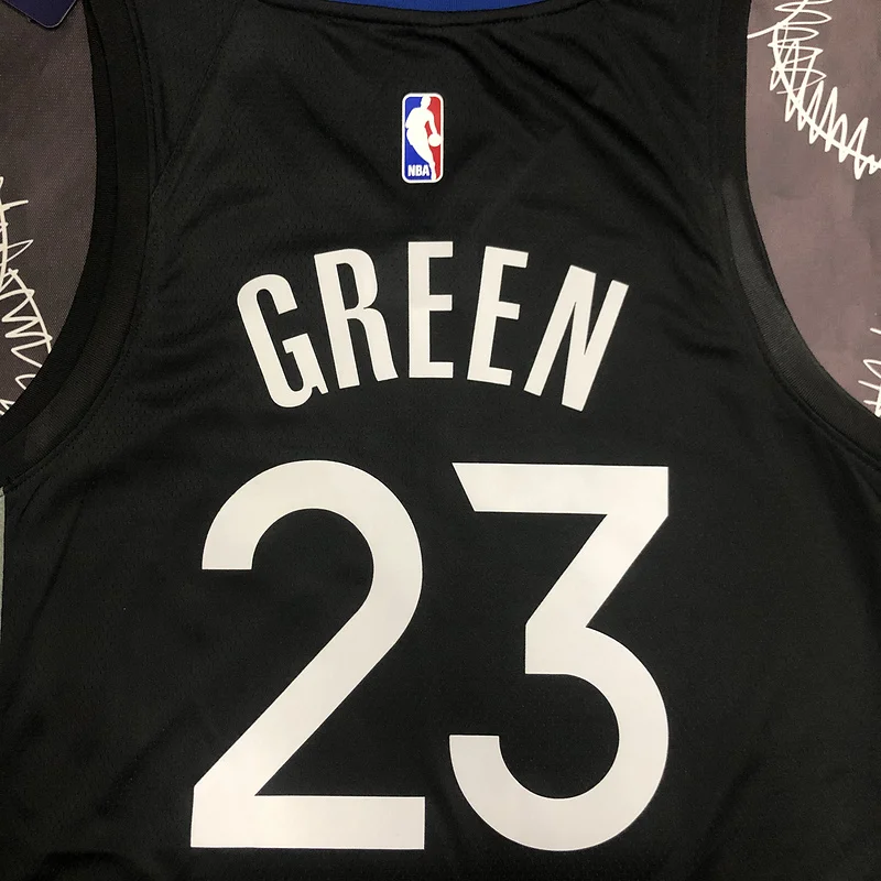 2020 Season Golden State Warriors black gray #23 Green