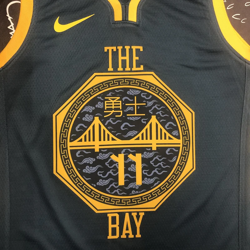 2018 Season Golden State Warriors gray #11 Thompson