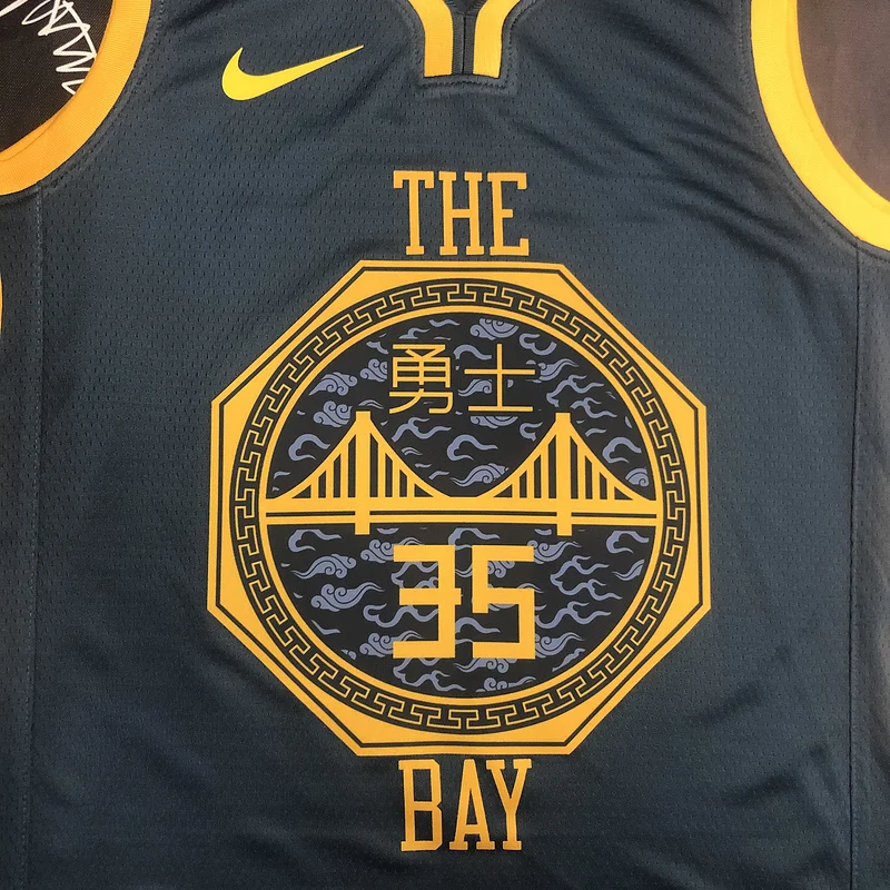 2018 Season Golden State Warriors gray #35 Durant