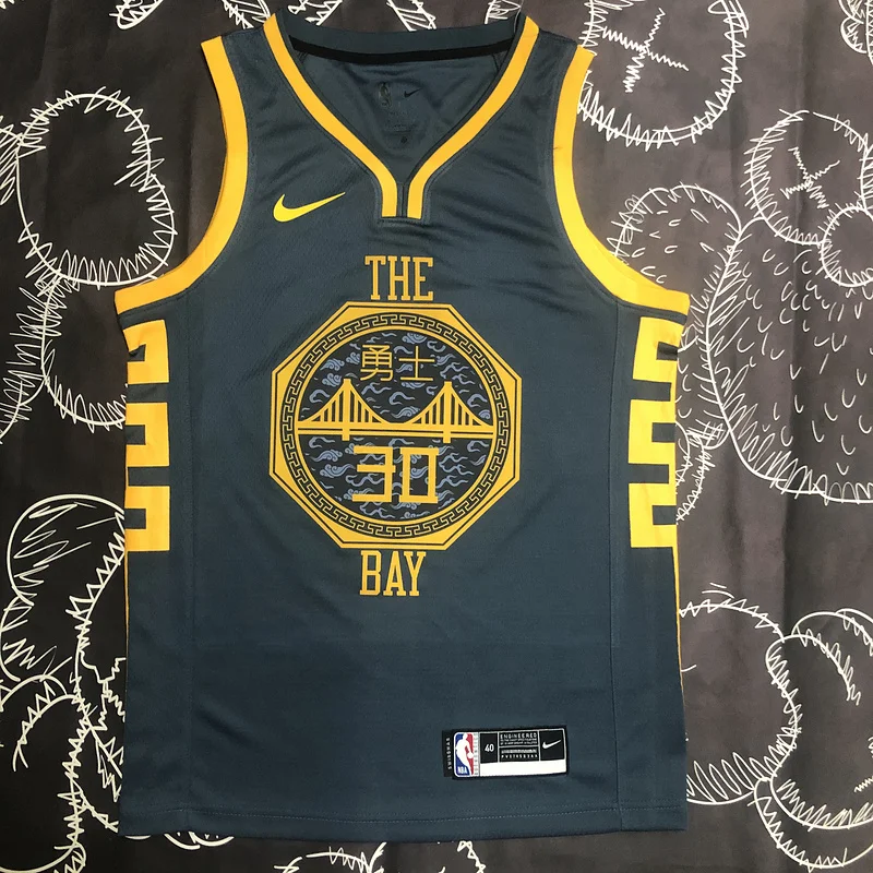 2018 Season Golden State Warriors gray #30 Curry