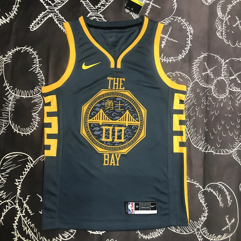 2018 Season Golden State Warriors gray #00 Kuminga