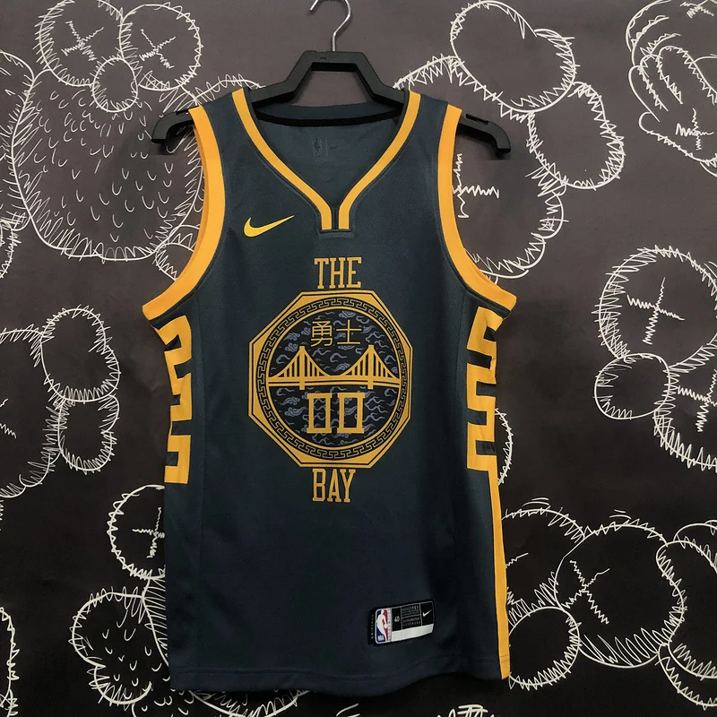 2018 Season Golden State Warriors gray #00 Kuminga