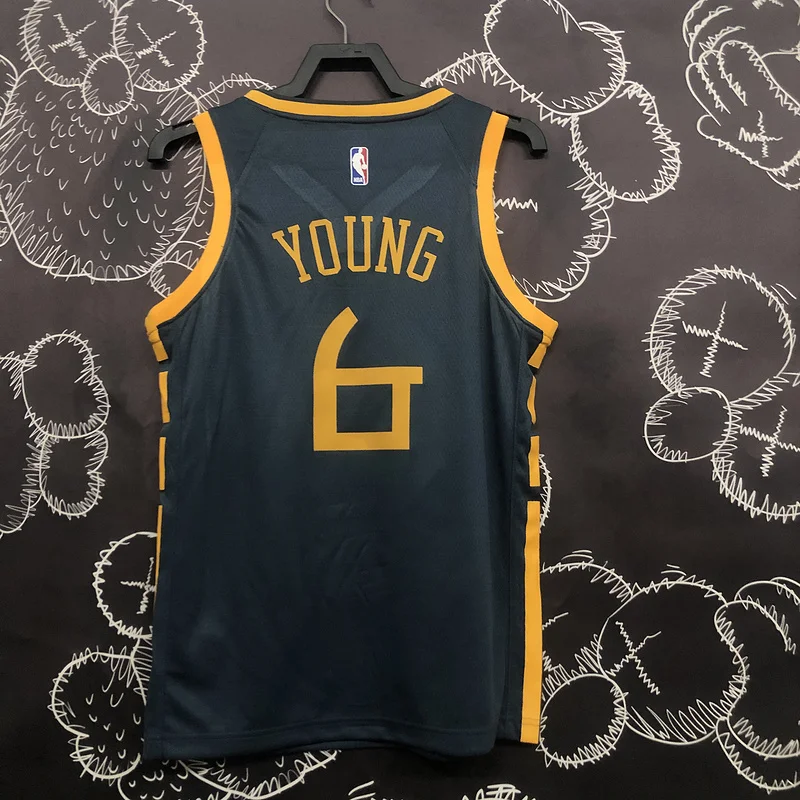 2018 Season Golden State Warriors gray #6 Nick Young