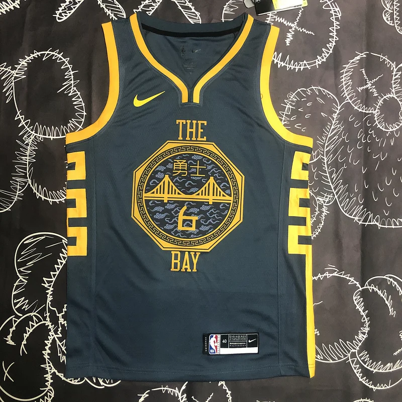 2018 Season Golden State Warriors gray #6 Nick Young