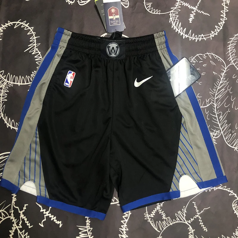 2020 Season Golden State Warriors black gray Shorts