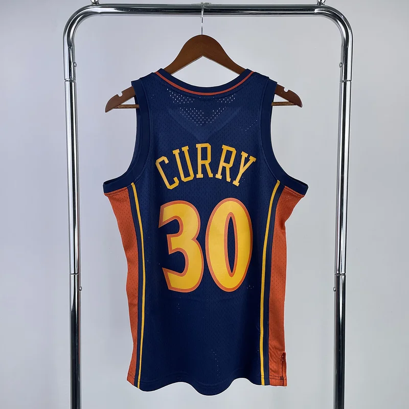 MN Hot pressing Retro Golden State Warriors 2009 2010 Season rookie blue #30 Curry