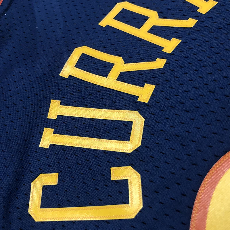 MN Hot pressing Retro Golden State Warriors 2009 2010 Season rookie blue #30 Curry