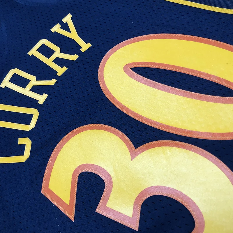 MN Hot pressing Retro Golden State Warriors 2009 2010 Season rookie blue #30 Curry