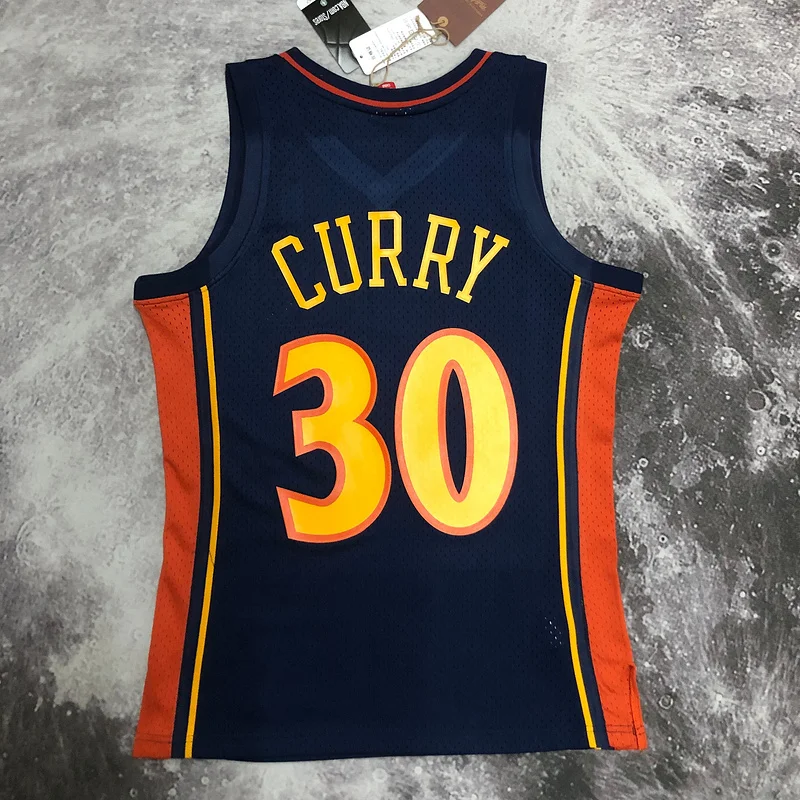 MN Hot pressing Retro Golden State Warriors 2009 2010 Season rookie blue #30 Curry