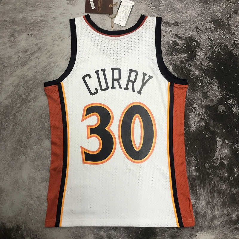 MN Hot pressing Retro Golden State Warriors 2009 2010 Season rookie White #30 Curry