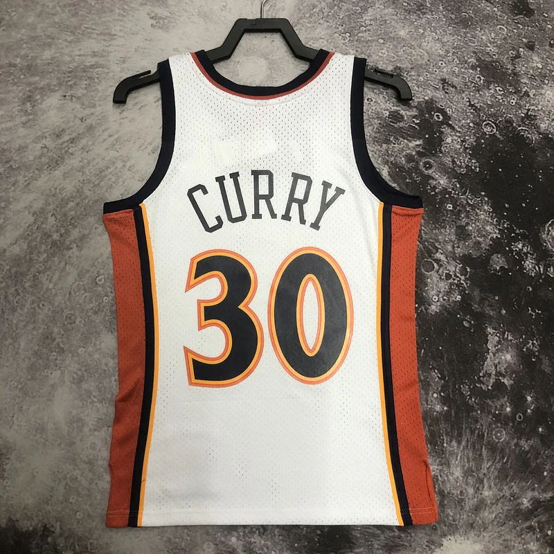 MN Hot pressing Retro Golden State Warriors 2009 2010 Season rookie White #30 Curry