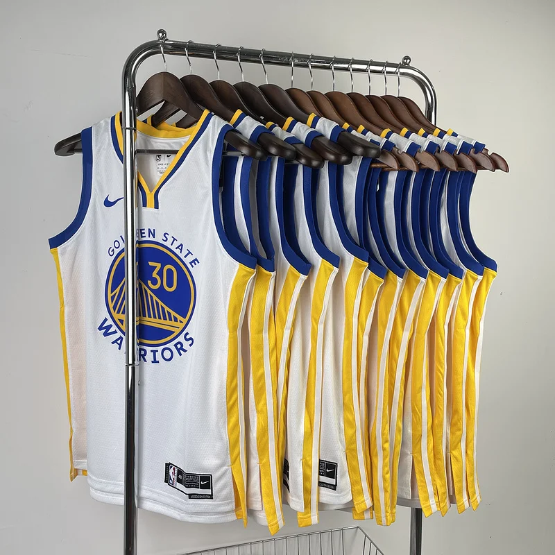 2023 Season Golden State Warriors V-neck White #00 Kuminga