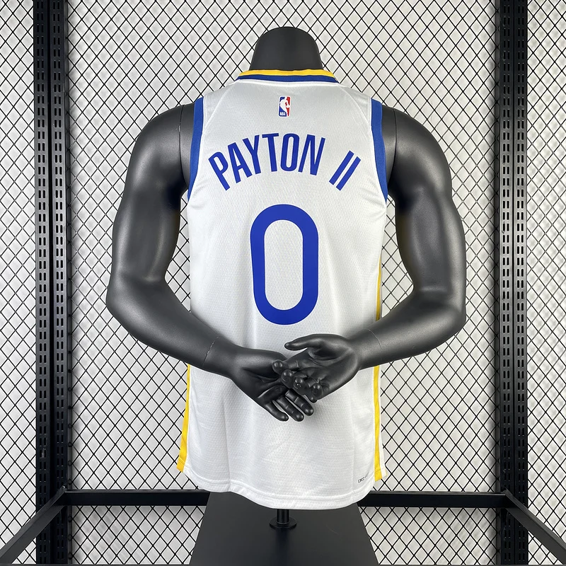 2023 Season Golden State Warriors V-neck White #0 Payton