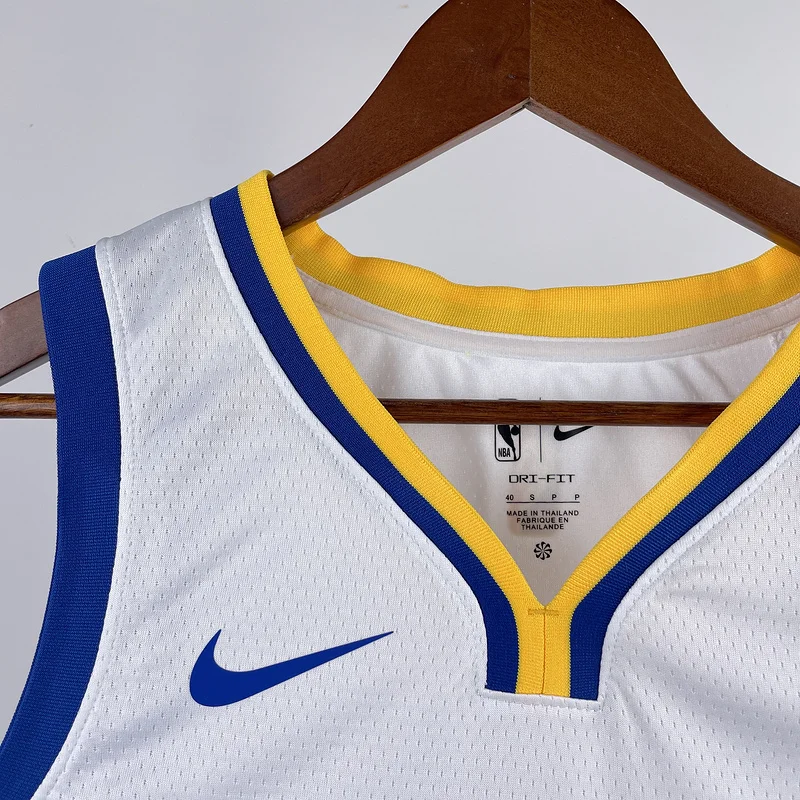 2023 Season Golden State Warriors V-neck White #30 Curry