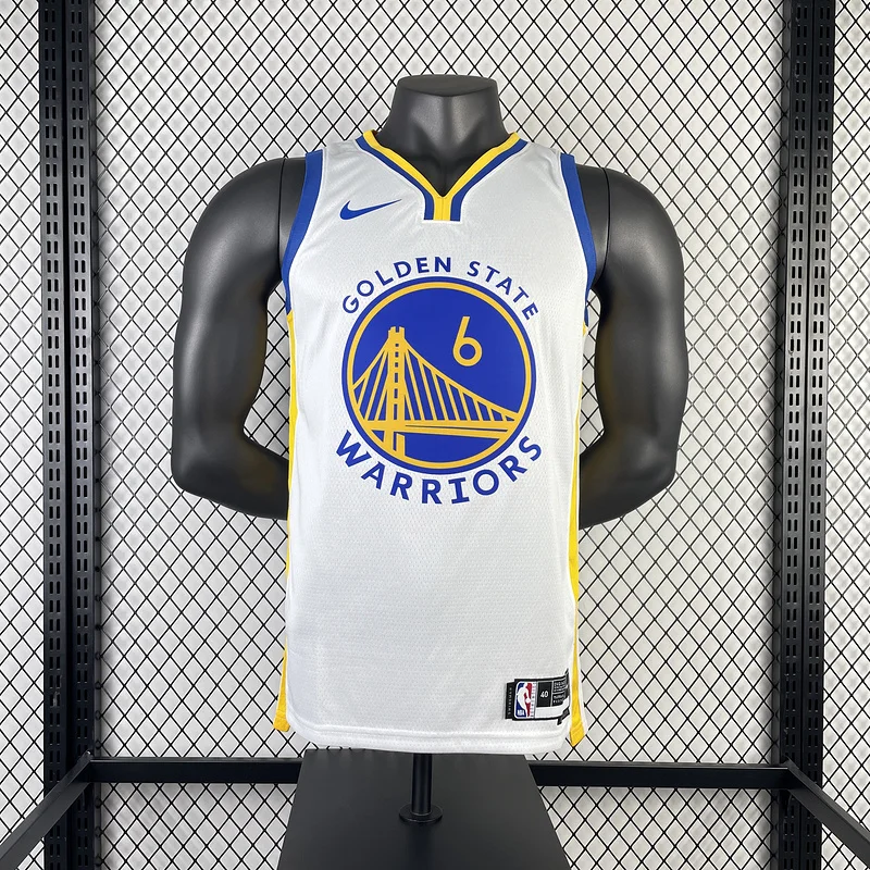 2023 Season Golden State Warriors V-neck White #6 Nick Young