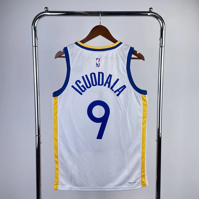 2023 Season Golden State Warriors V-neck White #9 Iguodala