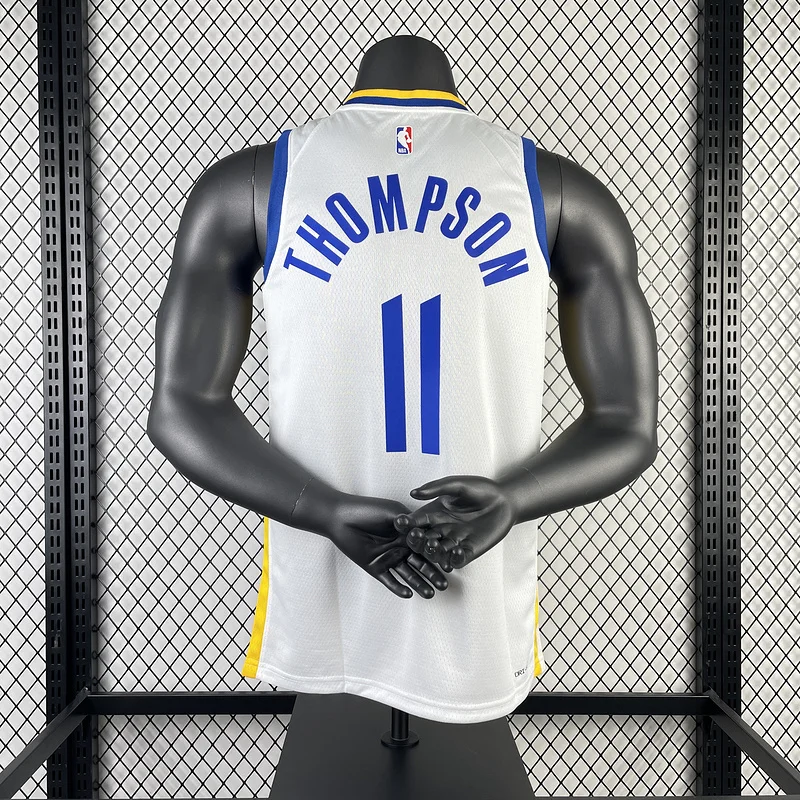 2023 Season Golden State Warriors V-neck White #11 Thompson