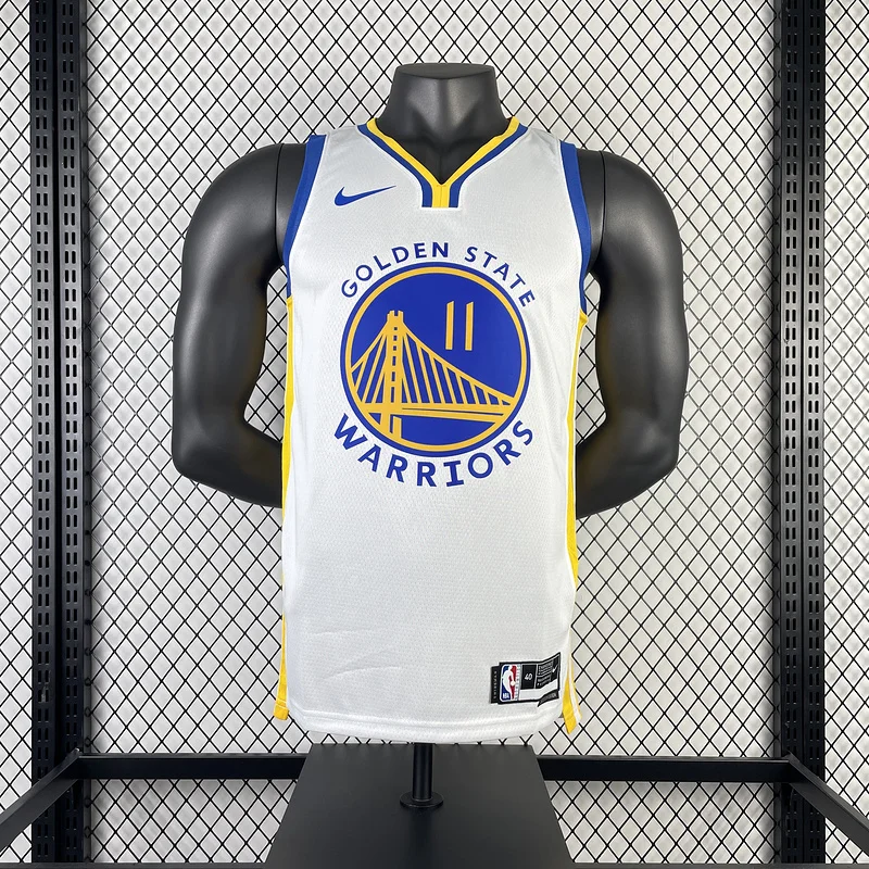 2023 Season Golden State Warriors V-neck White #11 Thompson