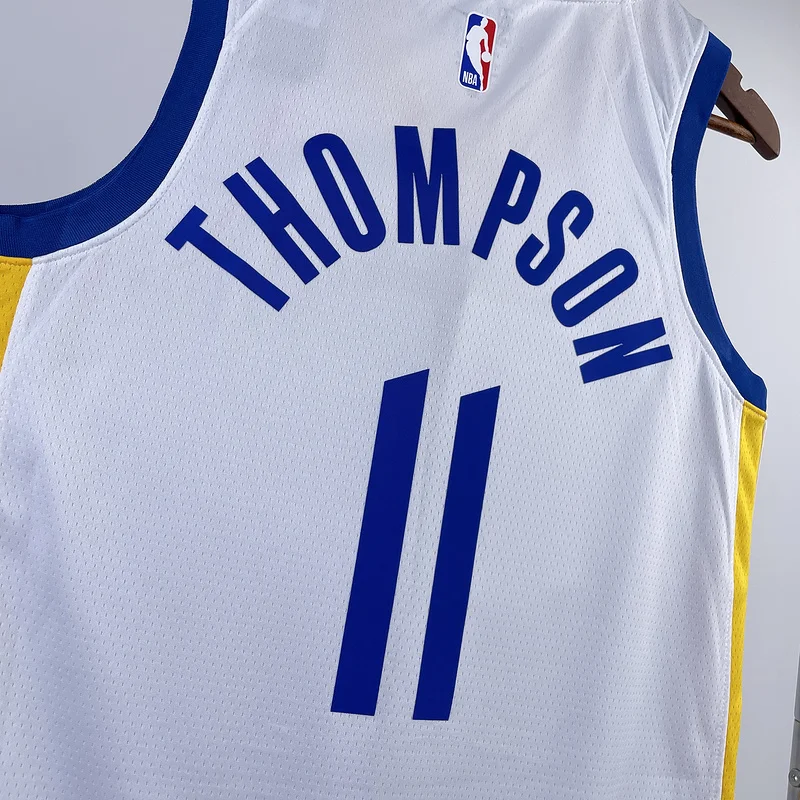 2023 Season Golden State Warriors V-neck White #11 Thompson