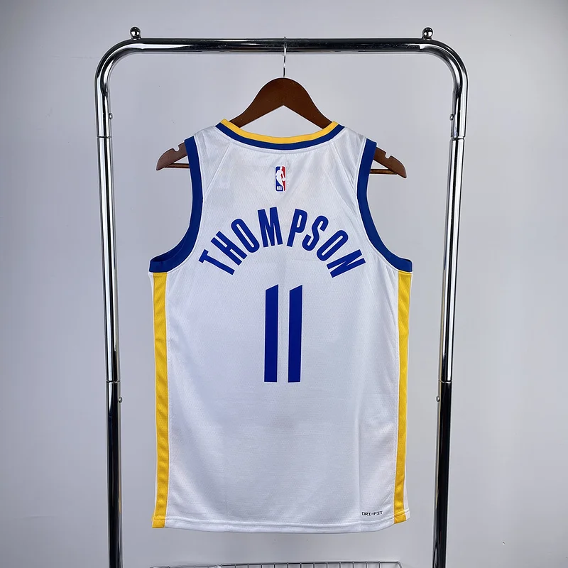 2023 Season Golden State Warriors V-neck White #11 Thompson