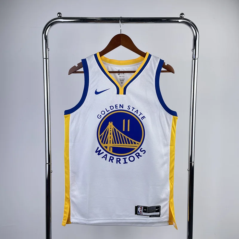 2023 Season Golden State Warriors V-neck White #11 Thompson