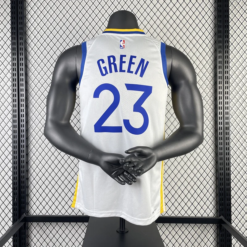 2023 Season Golden State Warriors V-neck White #23 Green