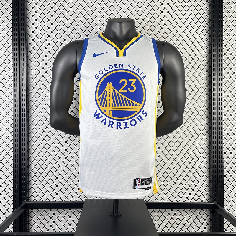 2023 Season Golden State Warriors V-neck White #23 Green