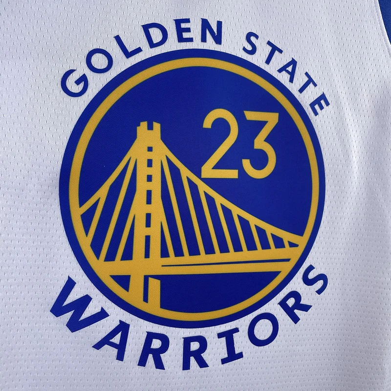 2023 Season Golden State Warriors V-neck White #23 Green