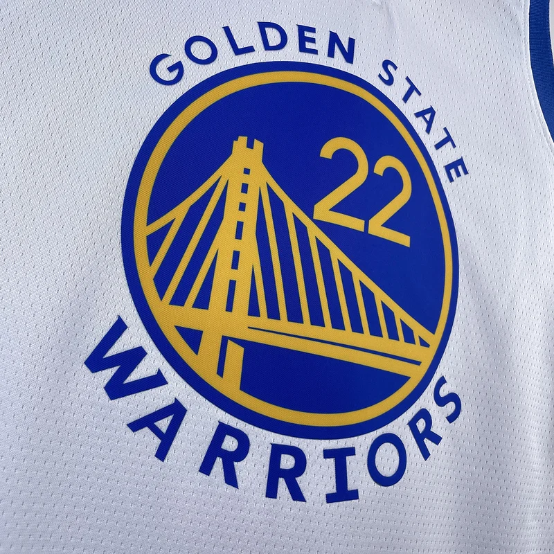 2023 Season Golden State Warriors V-neck White #22 Wiggins