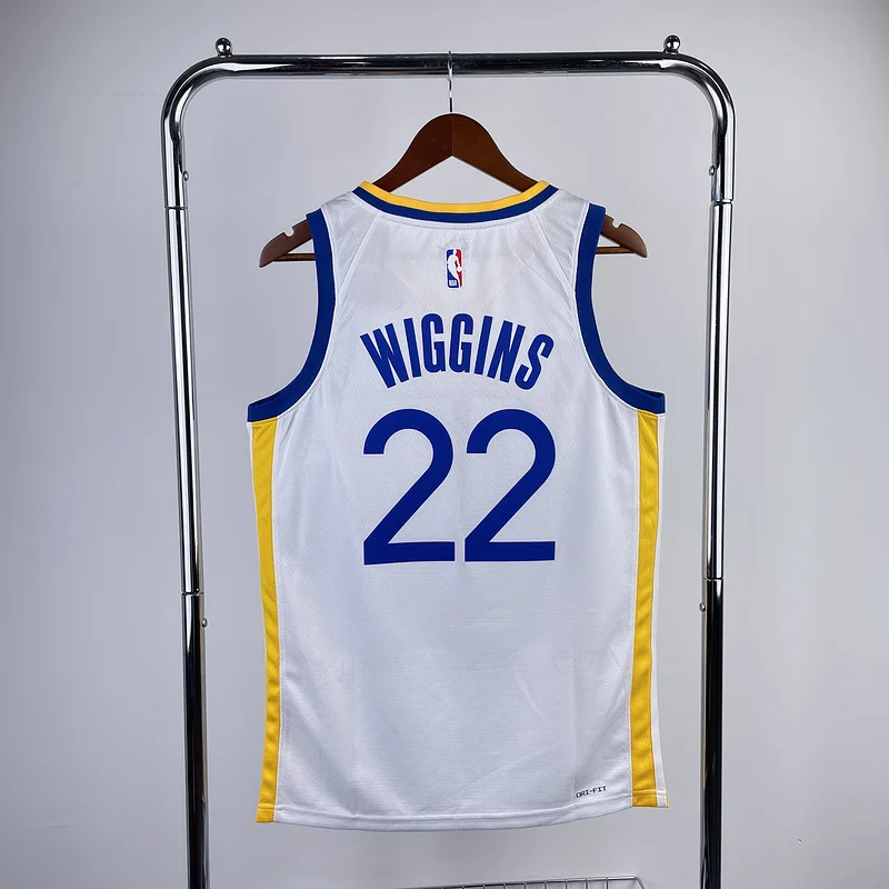 2023 Season Golden State Warriors V-neck White #22 Wiggins