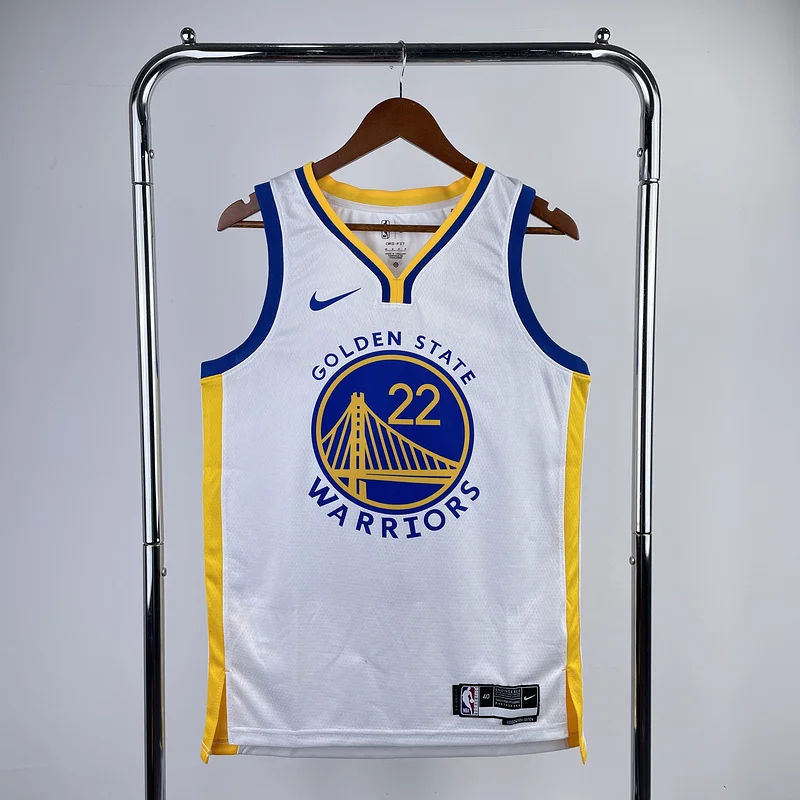 2023 Season Golden State Warriors V-neck White #22 Wiggins