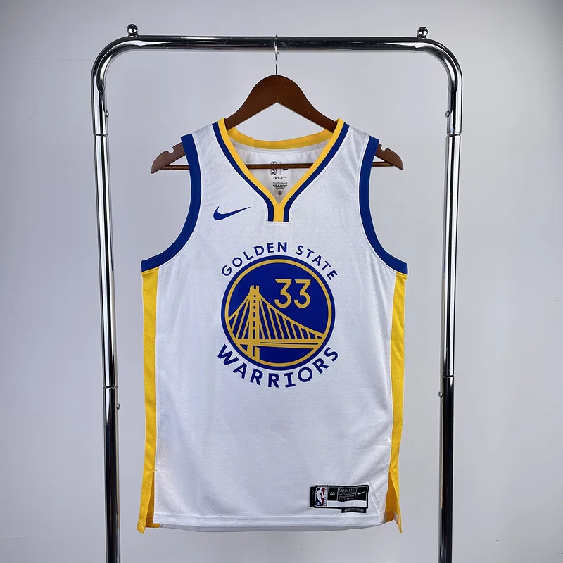 2023 Season Golden State Warriors V-neck White #33 Wiseman