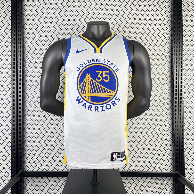 2023 Season Golden State Warriors V-neck White #35 Durant