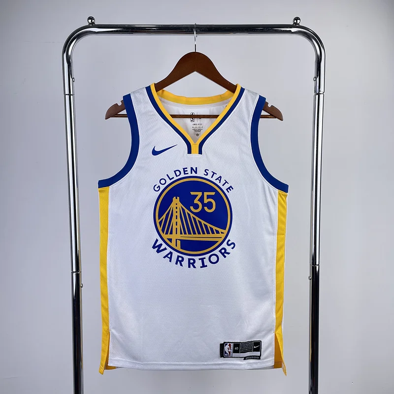 2023 Season Golden State Warriors V-neck White #35 Durant