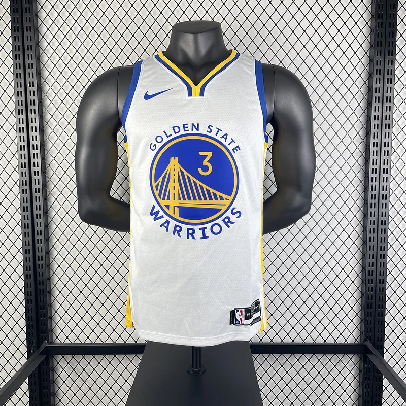 2023 Season Golden State Warriors V-neck White #3 Paul