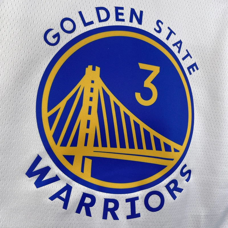 2023 Season Golden State Warriors V-neck White #3 Paul