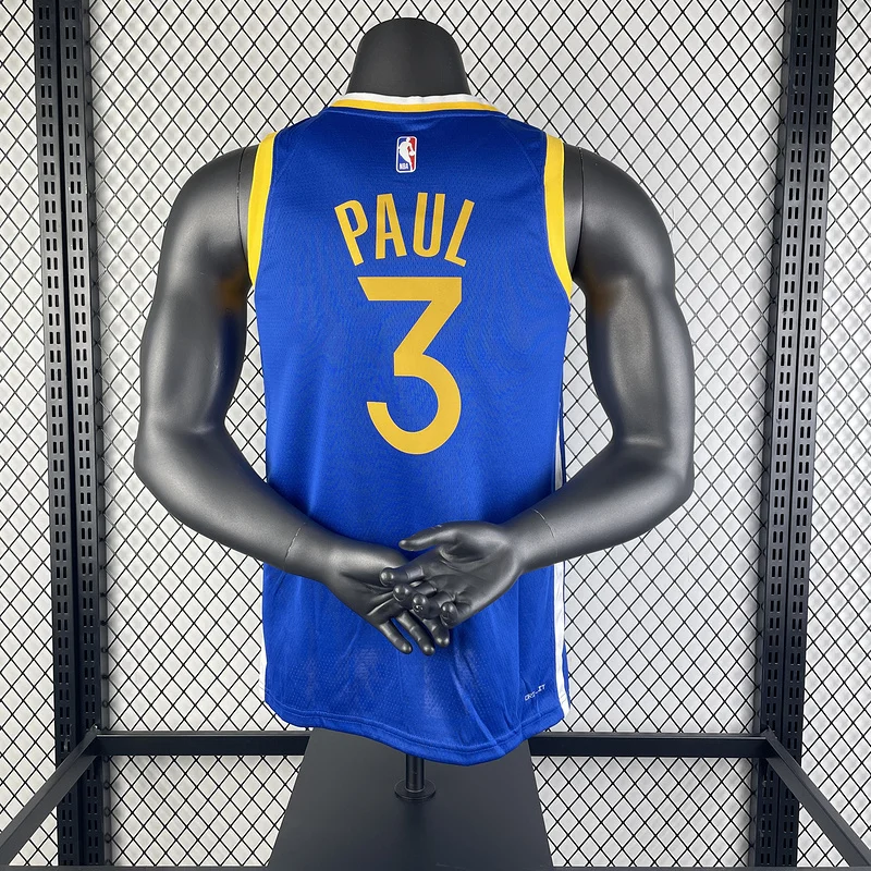 2023 Season Golden State Warriors V-neck blue #3 Paul