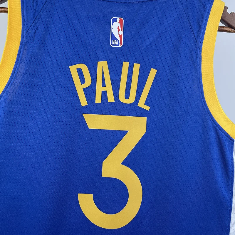 2023 Season Golden State Warriors V-neck blue #3 Paul